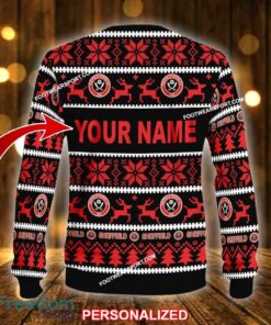 Custom Name NEW Merry-making Sheffield United Ugly Christmas Sweater Gift For Men And Women - EPL Sheffield United Ugly Christmas Sweater For Men And Women Photo 2