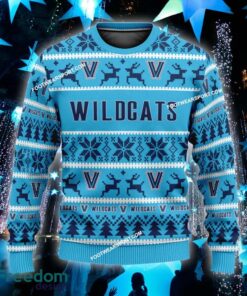 Custom Name NEW Merry-making Villanova Wildcats Ugly Christmas 3D Sweater Gift For Men And Women - NCAA2 Villanova Wildcats Ugly Christmas Sweater For Men And Women Photo 1