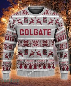 Custom Name NEW Mittens Colgate Raiders Knitted Christmas Sweater AOP Gift Holidays - NCAA2 Colgate Raiders Ugly Christmas Sweater For Men And Women Photo 1