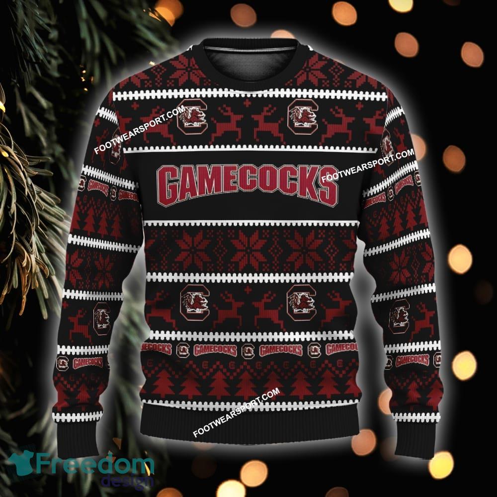 Custom Name NEW Mulled South Carolina Gamecocks Ugly Christmas Sweater Gift For Men And Women - NCAA South Carolina Gamecocks Ugly Christmas Sweater For Men And Women Photo 1