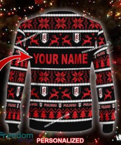 Custom Name NEW Neckline Fulham Knitted Xmas Sweater Gift For Men And Women - EPL Fulham Ugly Christmas Sweater For Men And Women Photo 2