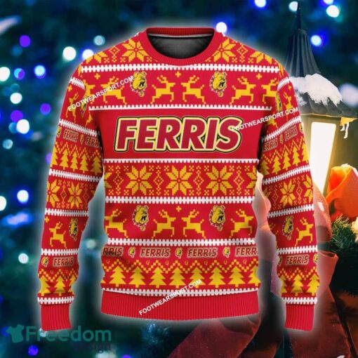 Custom Name NEW Needle Ferris State Bulldogs Knitted Christmas Sweater Gift For Men And Women - NCAA2 Ferris State Bulldogs Ugly Christmas Sweater For Men And Women Photo 1