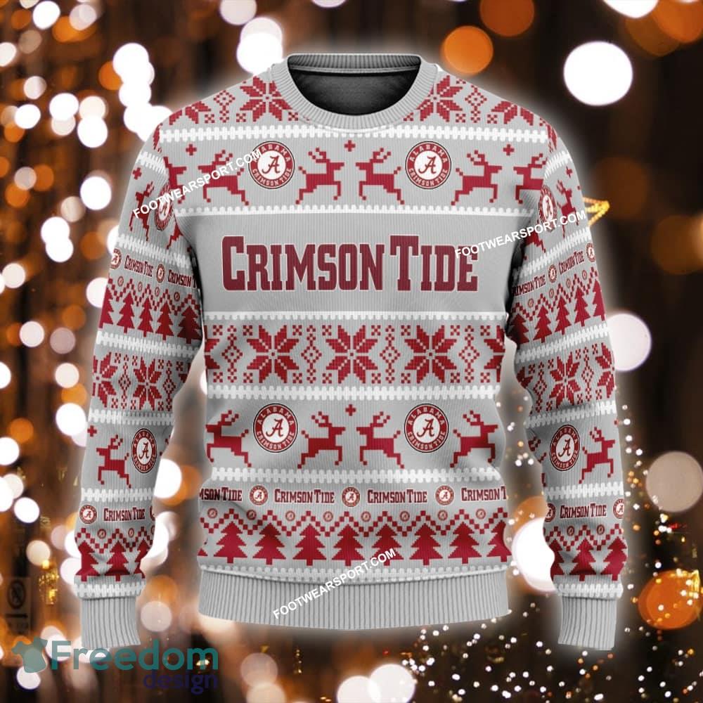 Custom Name NEW Noel Alabama Crimson Tide Ugly Christmas 3D Sweater Gift For Adult - NCAA Alabama Crimson Tide Ugly Christmas Sweater For Men And Women Photo 1