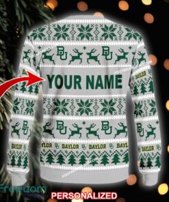 Custom Name NEW Occasion Baylor Bears Ugly Christmas Sweater Gift For Men And Women - NCAA Baylor Bears Ugly Christmas Sweater For Men And Women Photo 2