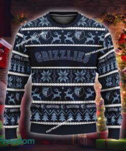 Custom Name NEW Outfit Memphis Grizzlies Ugly Christmas 3D Sweater Gift For Men And Women - NBA Memphis Grizzlies Ugly Christmas Sweater For Men And Women Photo 1