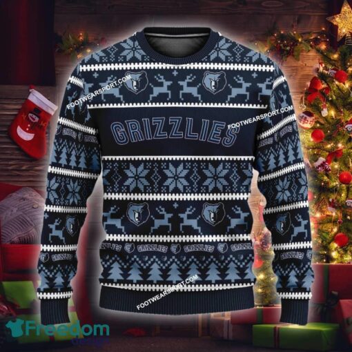 Custom Name NEW Outfit Memphis Grizzlies Ugly Christmas 3D Sweater Gift For Men And Women - NBA Memphis Grizzlies Ugly Christmas Sweater For Men And Women Photo 1