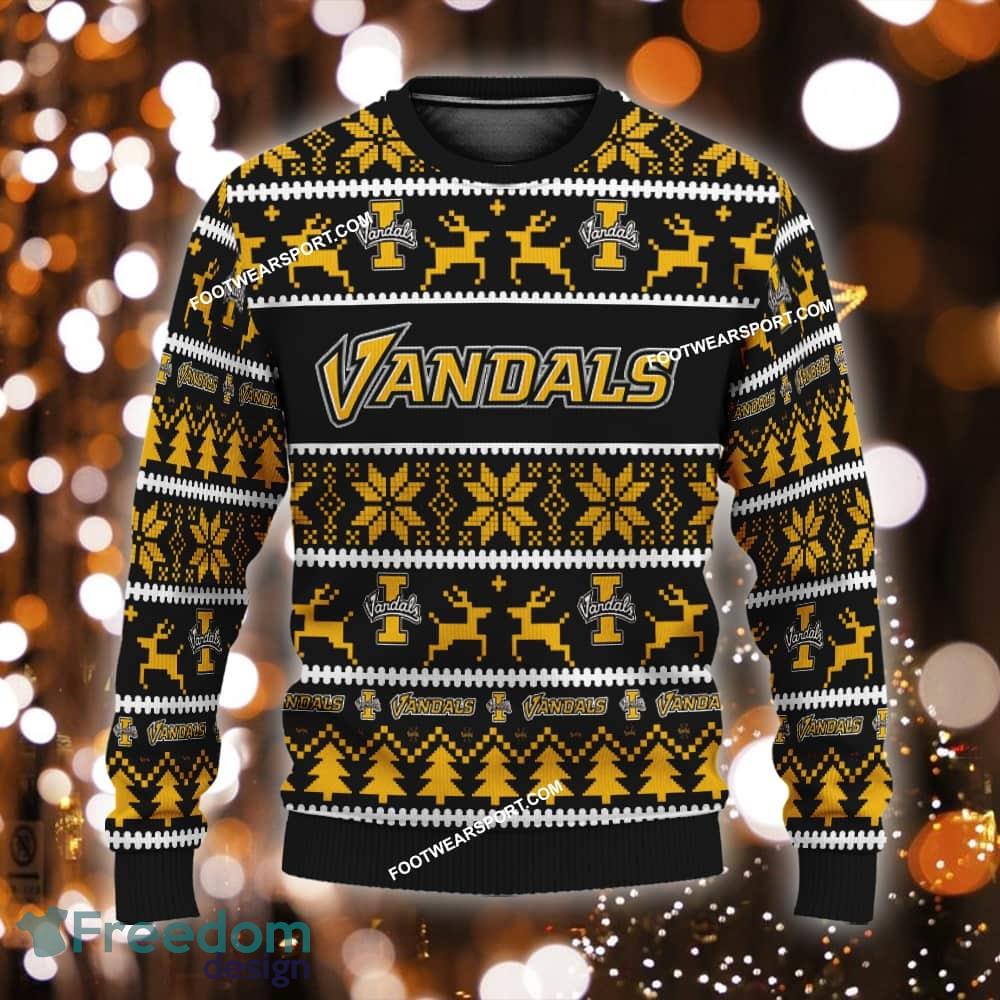 Custom Name NEW Outwear Idaho Vandals Ugly Christmas Sweater Gift For Adult - NCAA2 Idaho Vandals Ugly Christmas Sweater For Men And Women Photo 1