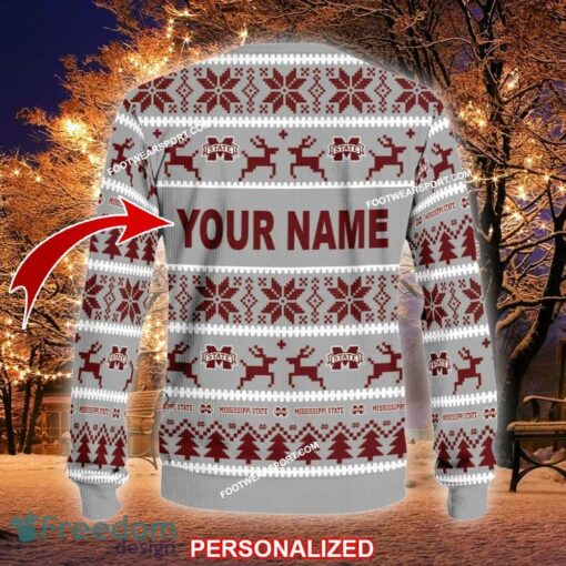 Custom Name NEW Parka Mississippi State Bulldogs Ugly Xmas Sweater Gift Holidays - NCAA Mississippi State Bulldogs Ugly Christmas Sweater For Men And Women Photo 2