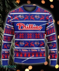 Custom Name NEW Party Philadelphia Phillies Ugly Xmas 3D Sweater Gift For Men And Women - MLB Philadelphia Phillies Ugly Christmas Sweater For Men And Women Photo 1