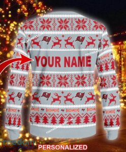 Custom Name NEW Party Tampa Bay Buccaneers Ugly Xmas Sweater Gift Holidays - NFL Tampa Bay Buccaneers Ugly Christmas Sweater For Men And Women Photo 2