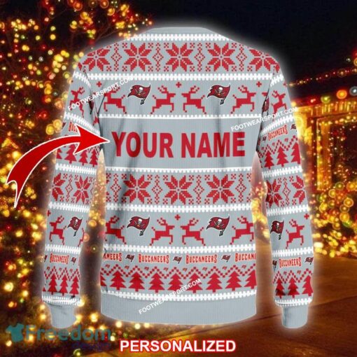 Custom Name NEW Party Tampa Bay Buccaneers Ugly Xmas Sweater Gift Holidays - NFL Tampa Bay Buccaneers Ugly Christmas Sweater For Men And Women Photo 2