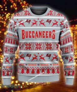 Custom Name NEW Party Tampa Bay Buccaneers Ugly Xmas Sweater Gift Holidays - NFL Tampa Bay Buccaneers Ugly Christmas Sweater For Men And Women Photo 1