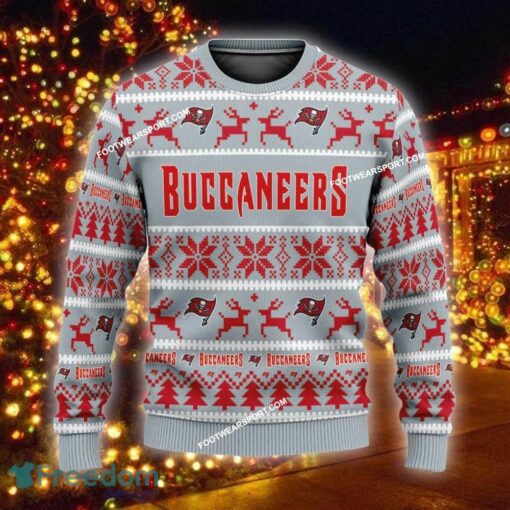 Custom Name NEW Party Tampa Bay Buccaneers Ugly Xmas Sweater Gift Holidays - NFL Tampa Bay Buccaneers Ugly Christmas Sweater For Men And Women Photo 1