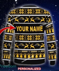 Custom Name NEW Poinsettia Southern Miss Golden Eagles Ugly Christmas 3D Sweater Gift For Adult - NCAA Southern Miss Golden Eagles Ugly Christmas Sweater For Men And Women Photo 2