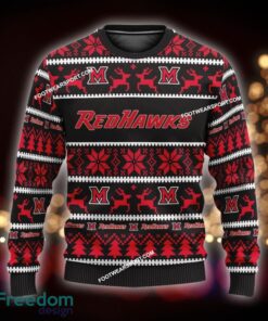 Custom Name NEW Polar Miami (OH) RedHawks Ugly Xmas Sweater Gift For Men And Women - NCAA Miami (OH) RedHawks Ugly Christmas Sweater For Men And Women Photo 1