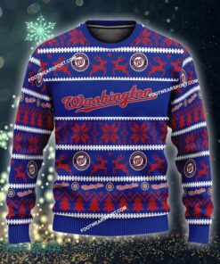 Custom Name NEW Pullover Washington Nationals Ugly Christmas Sweater Gift Holidays - MLB Washington Nationals Ugly Christmas Sweater For Men And Women Photo 1