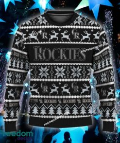 Custom Name NEW Red Colorado Rockies Ugly Christmas 3D Sweater Gift For Men And Women - MLB Colorado Rockies Ugly Christmas Sweater For Men And Women Photo 1