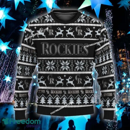 Custom Name NEW Red Colorado Rockies Ugly Christmas 3D Sweater Gift For Men And Women - MLB Colorado Rockies Ugly Christmas Sweater For Men And Women Photo 1