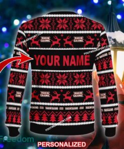 Custom Name NEW Rejoice Louisiana Ragin Cajuns Ugly Christmas Sweater Gift For Men And Women - NCAA Louisiana Ragin Cajuns Ugly Christmas Sweater For Men And Women Photo 2