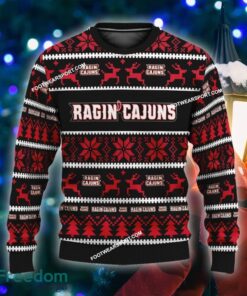 Custom Name NEW Rejoice Louisiana Ragin Cajuns Ugly Christmas Sweater Gift For Men And Women - NCAA Louisiana Ragin Cajuns Ugly Christmas Sweater For Men And Women Photo 1