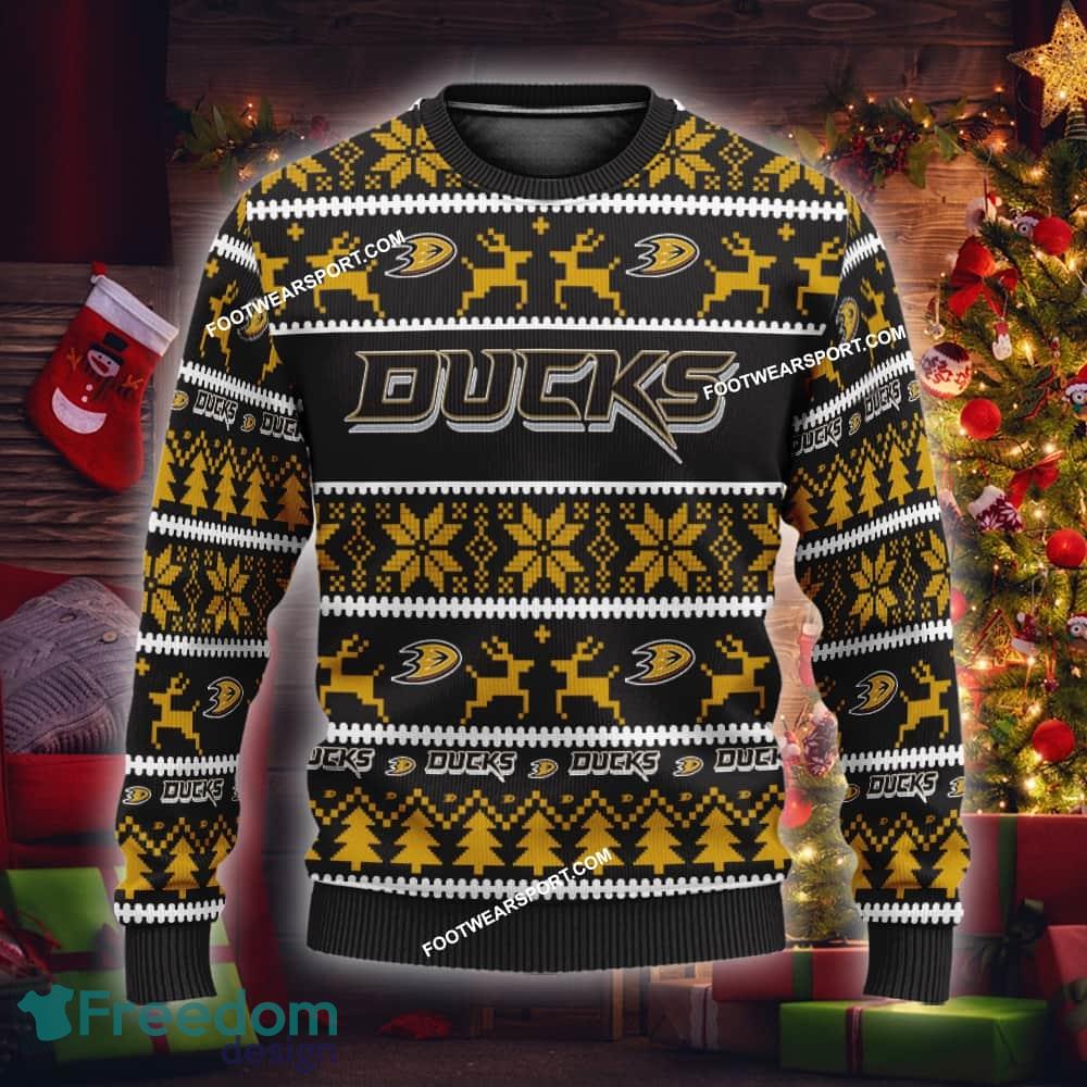 Custom Name NEW Retail Anaheim Ducks Ugly Christmas 3D Sweater Gift For Men And Women - NHL Anaheim Ducks Ugly Christmas Sweater For Men And Women Photo 1