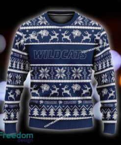 Custom Name NEW Ribbed New Hampshire Wildcats Ugly Christmas Sweater Gift For Men And Women - NCAA2 New Hampshire Wildcats Ugly Christmas Sweater For Men And Women Photo 1