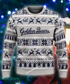 Custom Name NEW Ribbon California Golden Bears Ugly Christmas Sweater Gift Holidays - NCAA California Golden Bears Ugly Christmas Sweater For Men And Women Photo 1