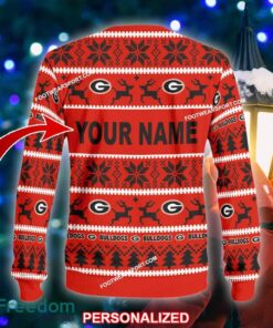 Custom Name NEW Savior Georgia Bulldogs Knitted Christmas Sweater Gift For Adult - NCAA Georgia Bulldogs Ugly Christmas Sweater For Men And Women Photo 2