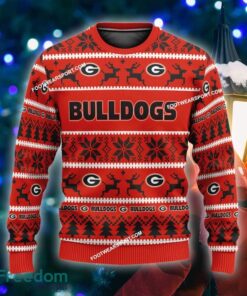 Custom Name NEW Savior Georgia Bulldogs Knitted Christmas Sweater Gift For Adult - NCAA Georgia Bulldogs Ugly Christmas Sweater For Men And Women Photo 1