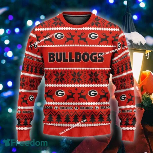 Custom Name NEW Savior Georgia Bulldogs Knitted Christmas Sweater Gift For Adult - NCAA Georgia Bulldogs Ugly Christmas Sweater For Men And Women Photo 1