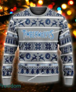 Custom Name NEW Season Minnesota Timberwolves Ugly Christmas Sweater Gift For Men And Women - NBA Minnesota Timberwolves Ugly Christmas Sweater For Men And Women Photo 1