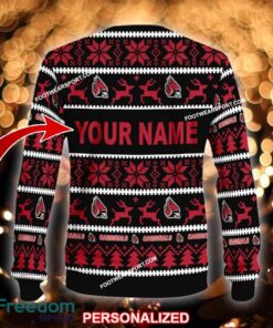 Custom Name NEW Share Ball State Cardinals Knitted Xmas Sweater Gift For Adult - NCAA Ball State Cardinals Ugly Christmas Sweater For Men And Women Photo 2