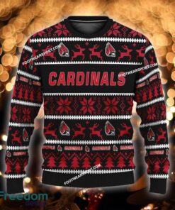 Custom Name NEW Share Ball State Cardinals Knitted Xmas Sweater Gift For Adult - NCAA Ball State Cardinals Ugly Christmas Sweater For Men And Women Photo 1