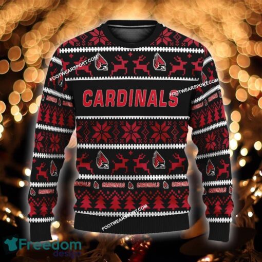 Custom Name NEW Share Ball State Cardinals Knitted Xmas Sweater Gift For Adult - NCAA Ball State Cardinals Ugly Christmas Sweater For Men And Women Photo 1