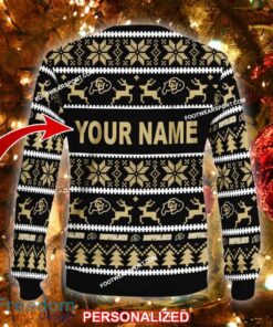 Custom Name NEW Singing Colorado Buffaloes Ugly Christmas Sweater Gift For Men And Women - NCAA Colorado Buffaloes Ugly Christmas Sweater For Men And Women Photo 2