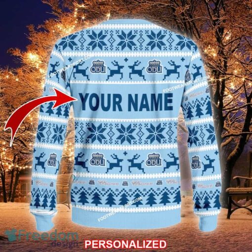 Custom Name NEW Snowdrift Old Dominion Monarchs Knitted Christmas Sweater Gift For Adult - NCAA Old Dominion Monarchs Ugly Christmas Sweater For Men And Women Photo 2