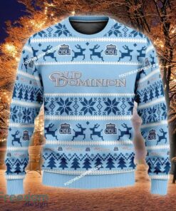 Custom Name NEW Snowdrift Old Dominion Monarchs Knitted Christmas Sweater Gift For Adult - NCAA Old Dominion Monarchs Ugly Christmas Sweater For Men And Women Photo 1