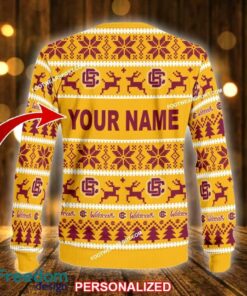 Custom Name NEW Snowfall Bethune Cookman Wildcats Ugly Christmas Sweater Gift For Men And Women - NCAA2 Bethune Cookman Wildcats Ugly Christmas Sweater For Men And Women Photo 2