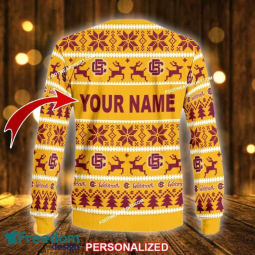 Custom Name NEW Snowfall Bethune Cookman Wildcats Ugly Christmas Sweater Gift For Men And Women - NCAA2 Bethune Cookman Wildcats Ugly Christmas Sweater For Men And Women Photo 2