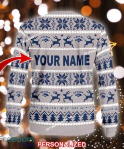 Custom Name NEW Soup Nevada Wolf Pack Knitted Xmas Sweater Gift For Adult - NCAA Nevada Wolf Pack Ugly Christmas Sweater For Men And Women Photo 2