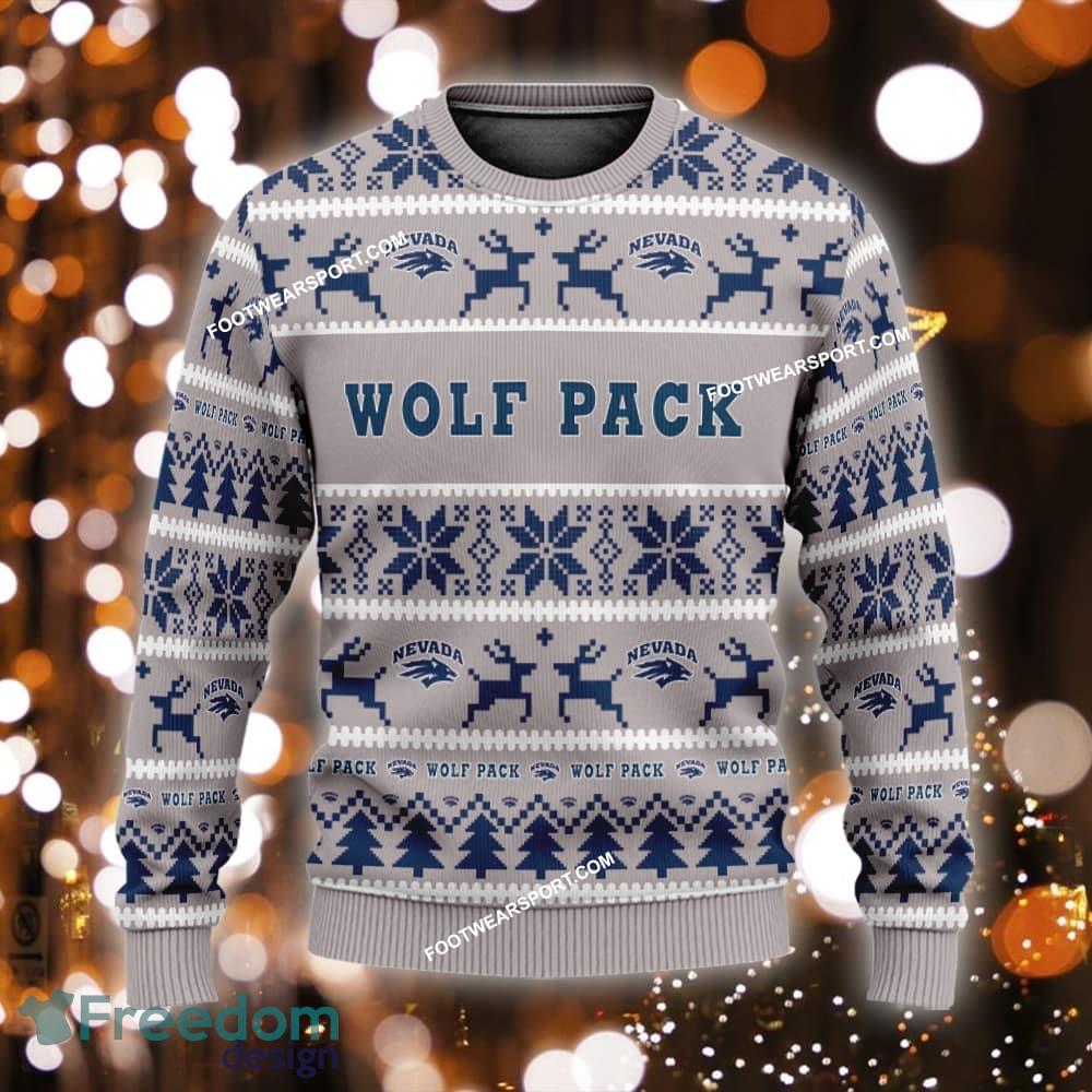 Custom Name NEW Soup Nevada Wolf Pack Knitted Xmas Sweater Gift For Adult - NCAA Nevada Wolf Pack Ugly Christmas Sweater For Men And Women Photo 1