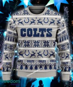 Custom Name NEW Special Indianapolis Colts Knitted Christmas Sweater AOP Gift Holidays - NFL Indianapolis Colts Ugly Christmas Sweater For Men And Women Photo 1