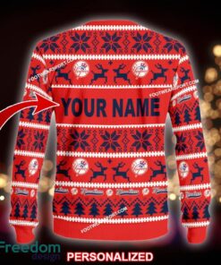 Custom Name NEW Stitch New York Yankees Ugly Christmas Sweater Gift For Adult - MLB New York Yankees Ugly Christmas Sweater For Men And Women Photo 2