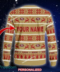 Custom Name NEW Stitch San Francisco 49ers Ugly Christmas Sweater Gift For Men And Women - NFL San Francisco 49ers Ugly Christmas Sweater For Men And Women Photo 2