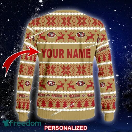 Custom Name NEW Stitch San Francisco 49ers Ugly Christmas Sweater Gift For Men And Women - NFL San Francisco 49ers Ugly Christmas Sweater For Men And Women Photo 2