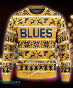 Custom Name NEW Style St. Louis Blues Ugly Christmas Sweater Gift Holidays - NHL St. Louis Blues Ugly Christmas Sweater For Men And Women Photo 1