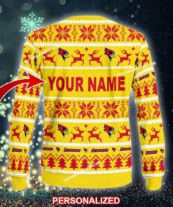 Custom Name NEW Stylish Illinois State Redbirds Knitted Christmas Sweater AOP Gift For Men And Women - NCAA2 Illinois State Redbirds Ugly Christmas Sweater For Men And Women Photo 2