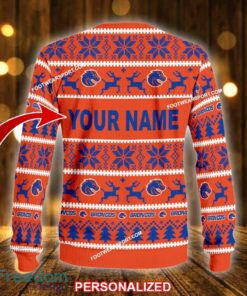 Custom Name NEW Surprise Boise State Broncos Ugly Christmas Sweater Gift For Men And Women - NCAA Boise State Broncos Ugly Christmas Sweater For Men And Women Photo 2