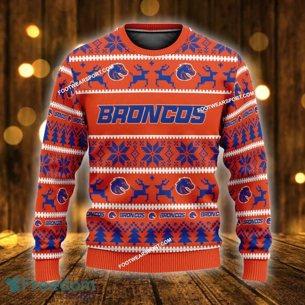 Custom Name NEW Surprise Boise State Broncos Ugly Christmas Sweater Gift For Men And Women - NCAA Boise State Broncos Ugly Christmas Sweater For Men And Women Photo 1