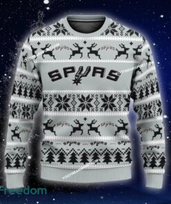 Custom Name NEW Sweater San Antonio Spurs Ugly Christmas 3D Sweater Gift For Men And Women - NBA San Antonio Spurs Ugly Christmas Sweater For Men And Women Photo 1